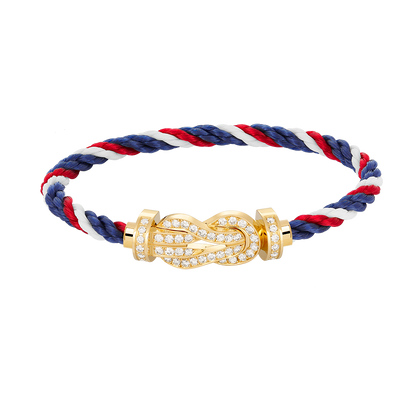 [AuraEcho]CHANCE LARGE 8 FIGURE BUCKLE FULLDIAMOND BRACELET GOLD