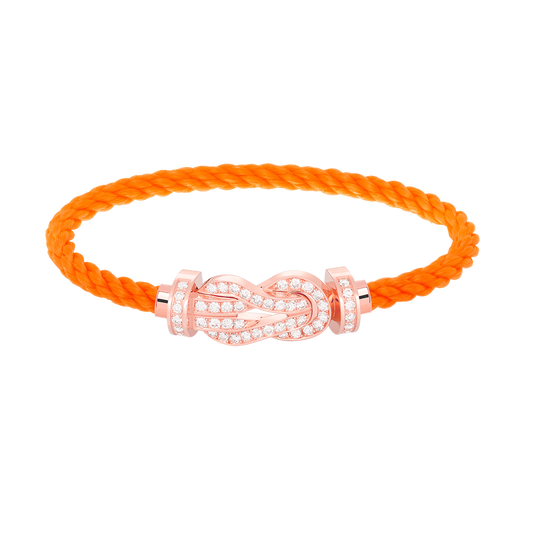[AuraEcho]CHANCE LARGE 8 FIGURE BUCKLE FULL DIAMOND BRACELET ROSE GOLD