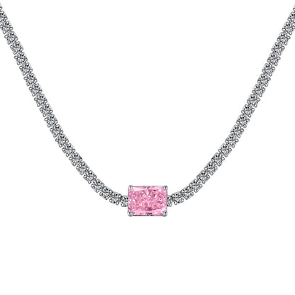 [AuraEcho]2.0 carat Ornate Emerald Cut Necklace