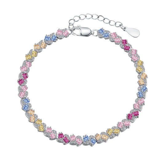[AuraEcho]Ornate Colorful Flower Shape Party Bracelet