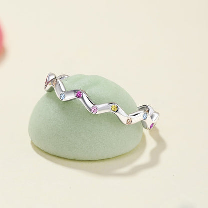 [AuraEcho]Ornate Vibrant Round Cut Daily Ring