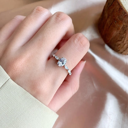 [AuraEcho]0.75 Carat Luxurious Vibrant Elongated Cushion Cut Daily Ring