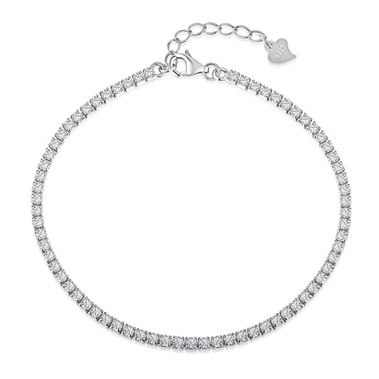 [AuraEcho]Radiant Shinning Princess Cut Tennis Bracelet