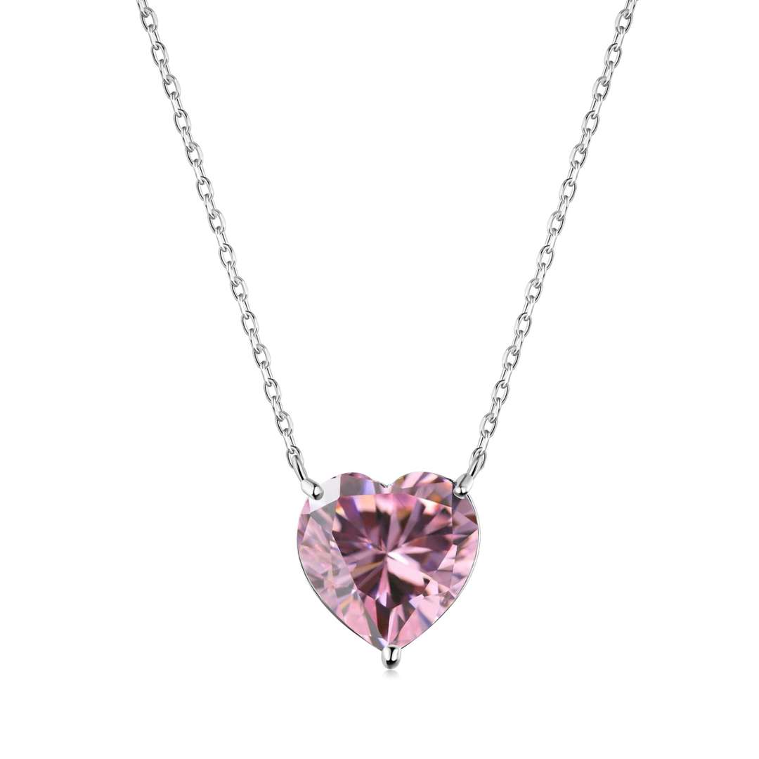 [AuraEcho]6.0 carat Radiant Heart Shape Necklace