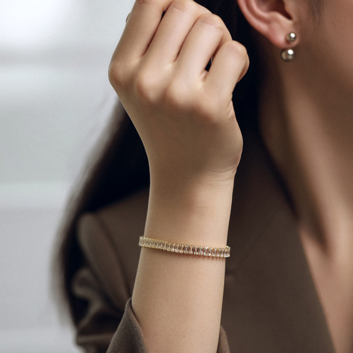 [AuraEcho]Exquisite Emerald Cut Daily Bracelet