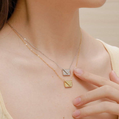 [AuraEcho]Envelope Heart Shape Mother's Day Necklace