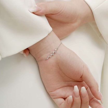 [AuraEcho]Elegant Wheat Leaves Shape Bracelet