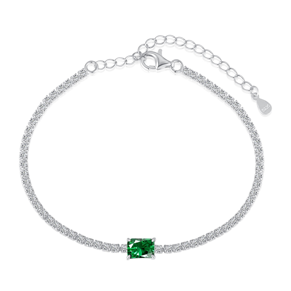 [AuraEcho]1.0 Carat Unique Emerald Cut Banquet Bracelet