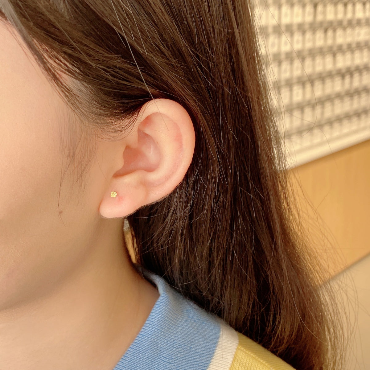 [AuraEcho]Delicate Solitaire Earrings