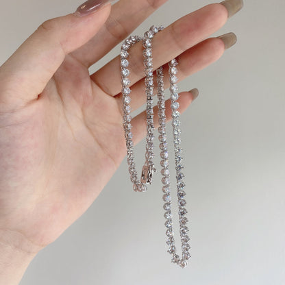 [AuraEcho]Ornate Heart Cut Tennis Necklace