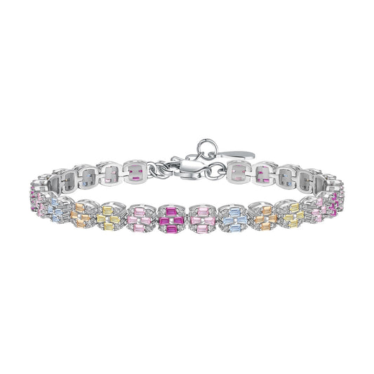 [AuraEcho]Delicate Colorful Emerald Cut Daily Bracelet
