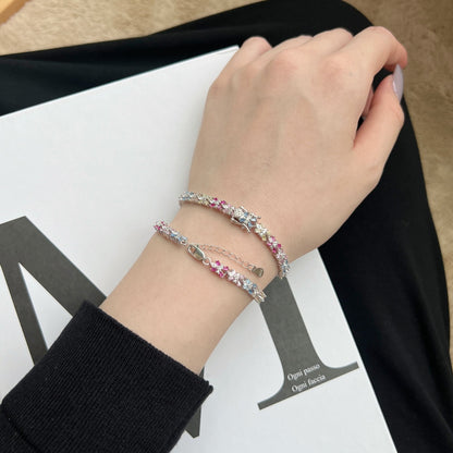 [AuraEcho]Radiant Colorful Emerald Cut Party Bracelet