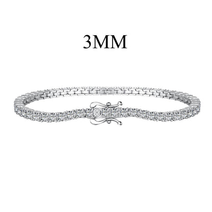[AuraEcho]Dainty Charming Round Cut Tennis Bracelet