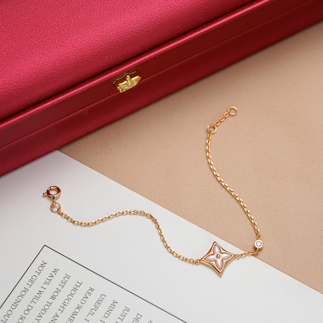[AuraEcho]STAR 1 DIAMOND PINK GOLD BRACELET