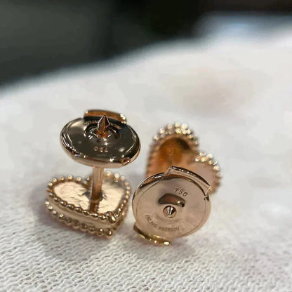 [AuraEcho]HEART CARNELIAN STUD EARRINGS