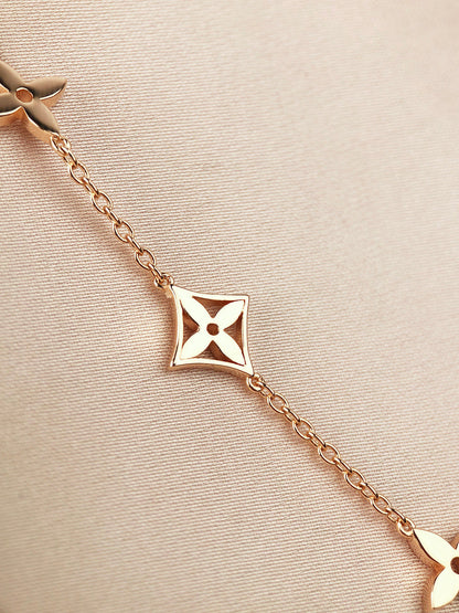 [AuraEcho]STAR AND SUN 7 MOTIFS GOLD BRACELET