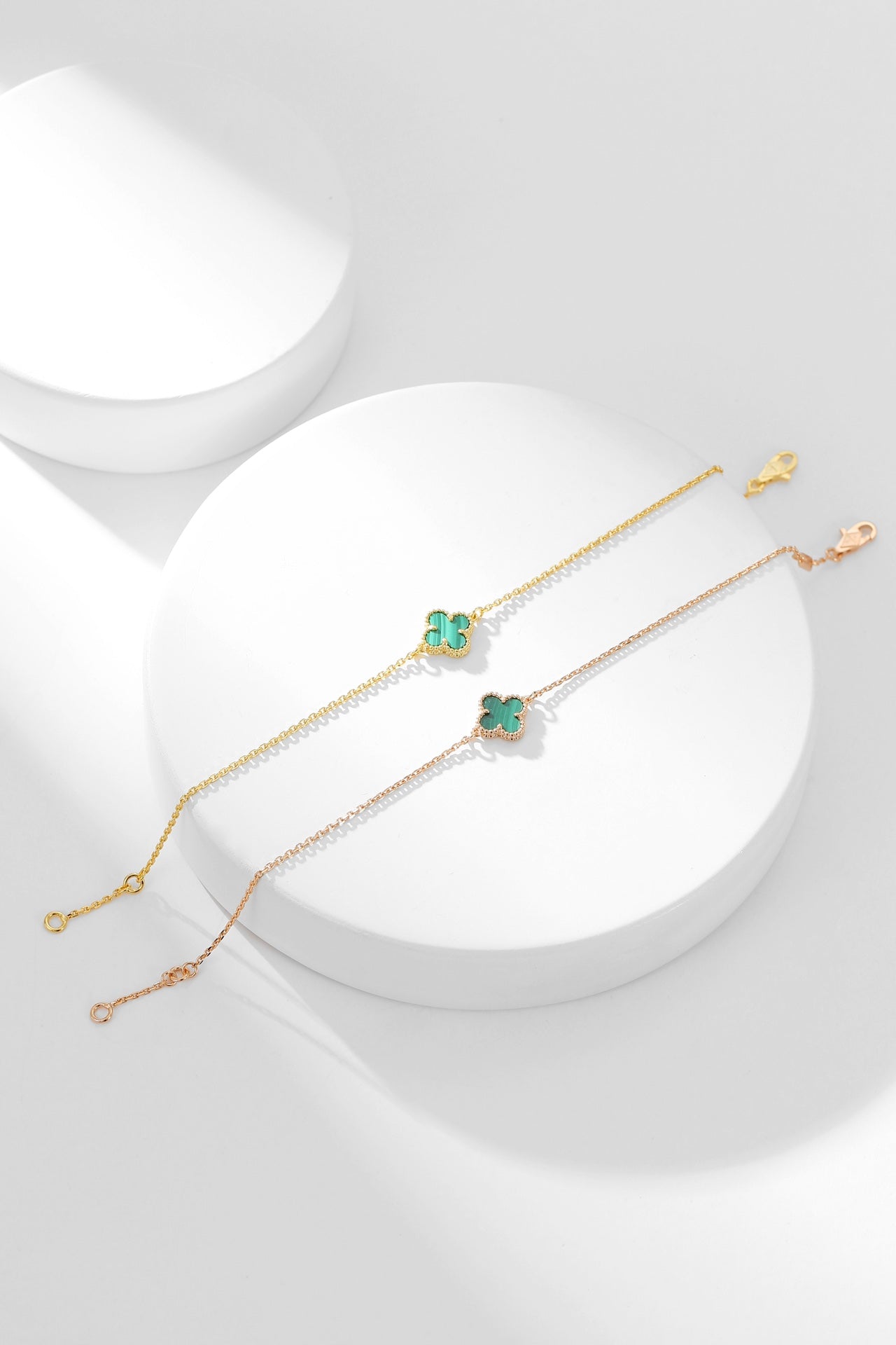 [AuraEcho]CLOVER BRACELET MALACHITE 1 MOTIF