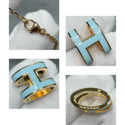 [AuraEcho]POP H SKY BLUE NECKLACE