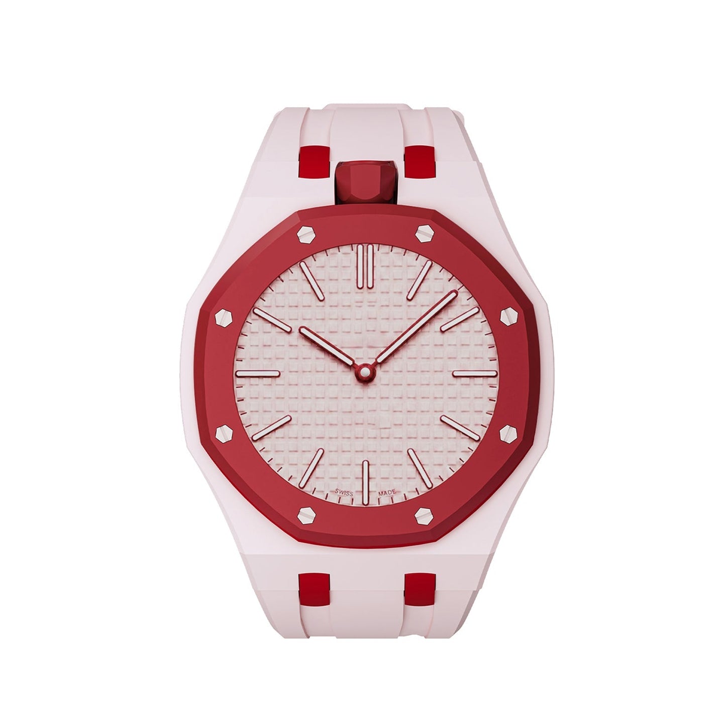 Oak Pop Exclusive Pink And Red Silicone Strap