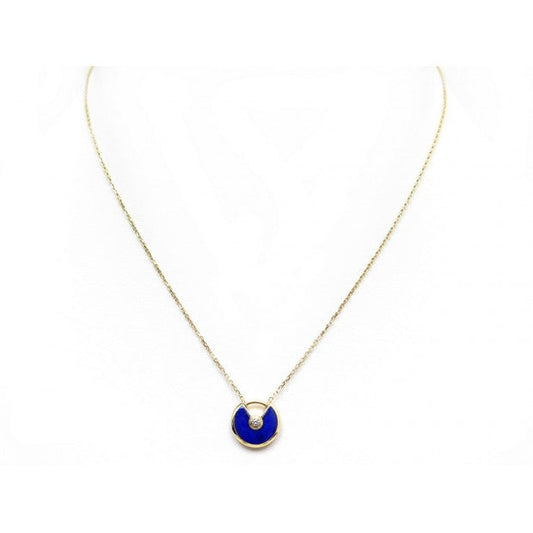 [AuraEcho]AMULETTE ROSE GOLD AGATE NECKLACE