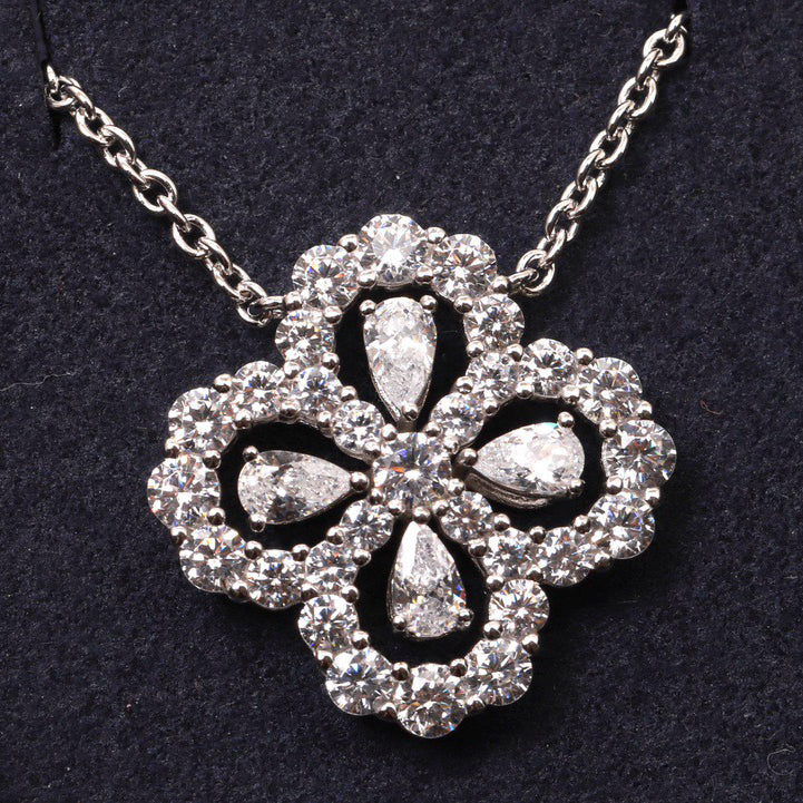 [AuraEcho]LOOP NECKLACE FULL MOTIF DIAMOND 16MM MULTIPLE COLORS