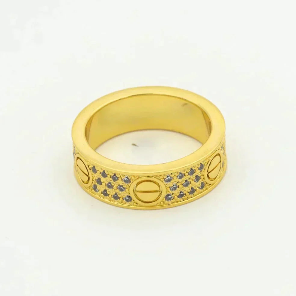 [AuraEcho]LOVE RING 5.5MM DIAMONDS PAVED