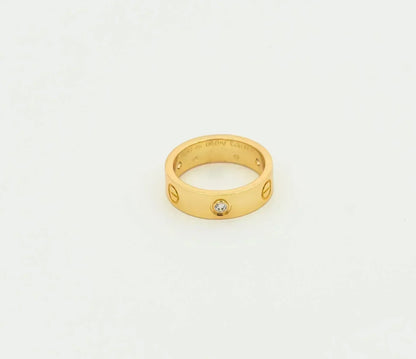 [AuraEcho]LOVE RING 5.5MM 3 DIAMONDS GOLD