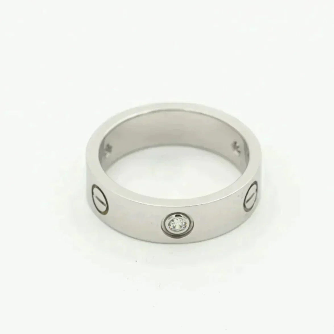 [AuraEcho]LOVE RING 5.5MM 3 DIAMONDS SILVER