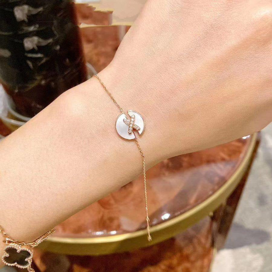 [AuraEcho]JEUX DE BRACELET MOP PINK GOLD DIAMONDS