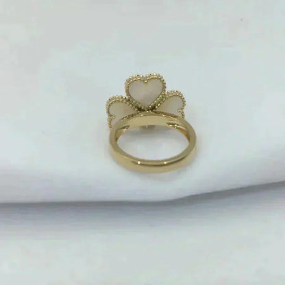 [AuraEcho]SWEET CLOVER WHITE MOP RING